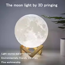 3D Moon Lamp — Touch Dimming