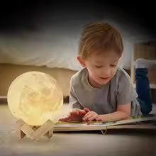 3D Moon Lamp — Touch Dimming
